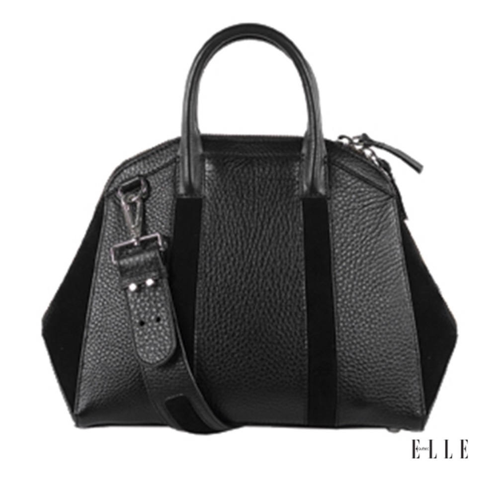 Mackage black leather/suede large purse